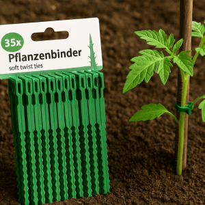 Pflanzenbinder mit Tomatenpflanze