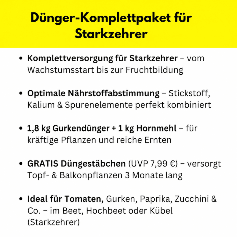 🥒Gurkenpower XXL – Das Dünger-Komplettpaket für Gurken! (mit Gratis Tomaten-Sticks) – Bild 4