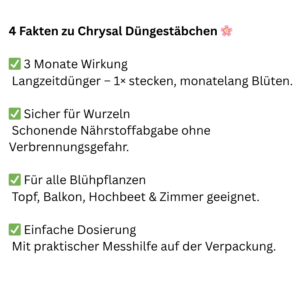 Vorteile Chrysal Blumendünger