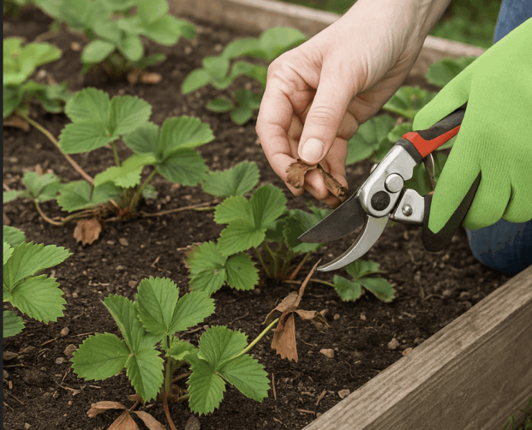 Erdbeeren werden im Juli verschnitten