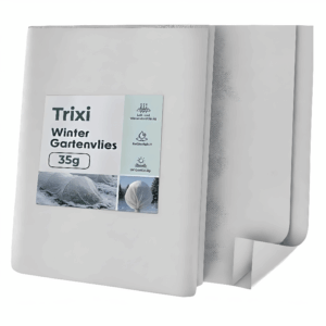 Frostschutzvlies 35 g/m² von Trixi schafft ein schützendes Mikroklima für Jungpflanzen im Beet.