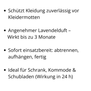 Wichtigsten Infos zum Mottenpapier