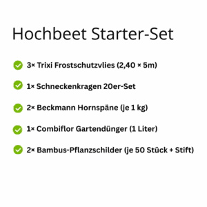 Bullet Points Inhalt was ist im Hochbeet Starter Set